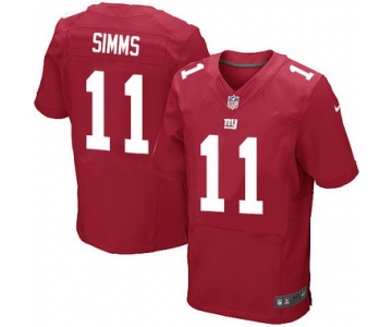 Men's New York Giants #11 Phil Simms Red Alternate NFL Nike Elite Jersey