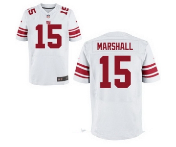 Men's New York Giants #15 Brandon Marshall White Road Stitched NFL Nike Elite Jersey