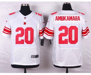 Men's New York Giants #20 Prince Amukamara White Road NFL Nike Elite Jersey