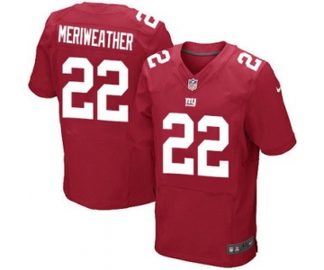 Men's New York Giants #22 Brandon Meriweather Red Alternate NFL Nike Elite Jersey