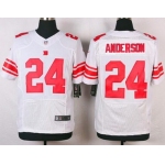 Men's New York Giants #24 Ottis Anderson White Retired Player NFL Nike Elite Jersey