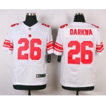 Men's New York Giants #26 Orleans Darkwa White Road NFL Nike Elite Jersey