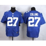 Men's New York Giants #27 Landon Collins Nike Blue Elite Jersey