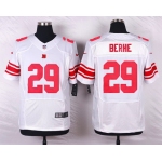 Men's New York Giants #29 Nat Berhe White Road NFL Nike Elite Jersey