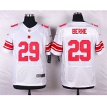 Men's New York Giants #29 Nat Berhe White Road NFL Nike Elite Jersey