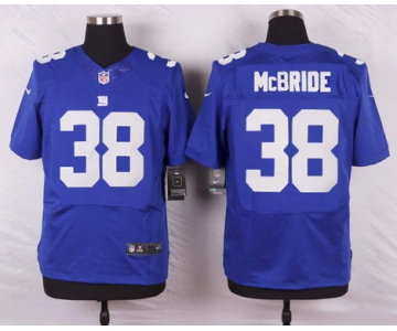 Men's New York Giants #38 Trumaine McBride Royal Blue Team Color NFL Nike Elite Jersey