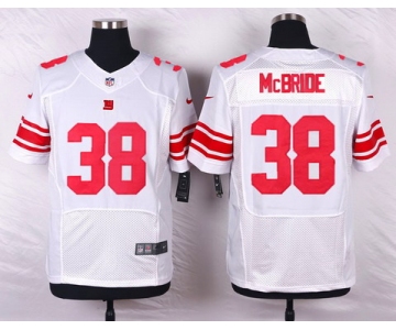 Men's New York Giants #38 Trumaine McBride White Road NFL Nike Elite Jersey