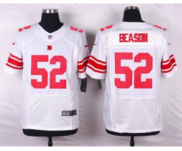 Men's New York Giants #52 Jon Beason White Road NFL Nike Elite Jersey