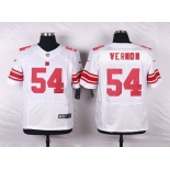 Men's New York Giants #54 Olivier Vernon White Road NFL Nike Elite Jersey