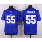 Men's New York Giants #55 J. T. Thomas Royal Blue Team Color NFL Nike Elite Jersey