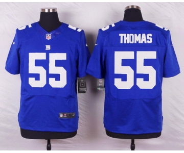 Men's New York Giants #55 J. T. Thomas Royal Blue Team Color NFL Nike Elite Jersey