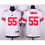 Men's New York Giants #55 J. T. Thomas White Road NFL Nike Elite Jersey