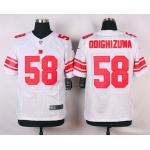 Men's New York Giants #58 Owamagbe Odighizuwa White Road NFL Nike Elite Jersey