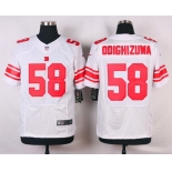 Men's New York Giants #58 Owamagbe Odighizuwa White Road NFL Nike Elite Jersey