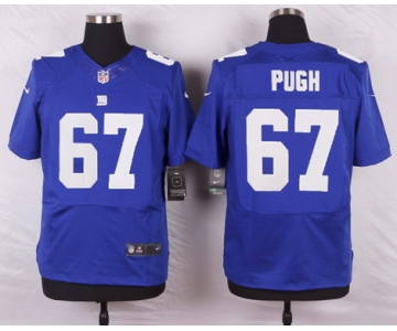 Men's New York Giants #67 Justin Pugh Royal Blue Team Color NFL Nike Elite Jersey