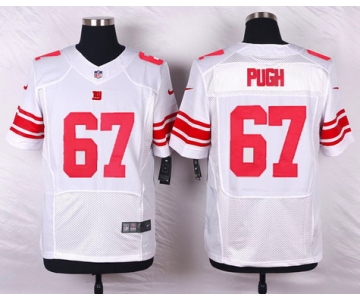 Men's New York Giants #67 Justin Pugh White Road NFL Nike Elite Jersey