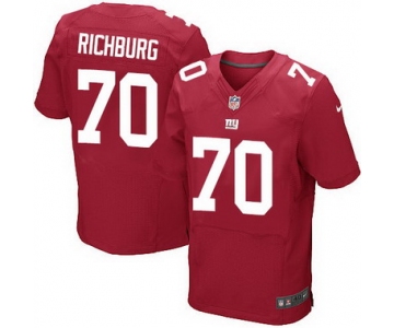Men's New York Giants #70 Weston Richburg Red Alternate NFL Nike Elite Jersey