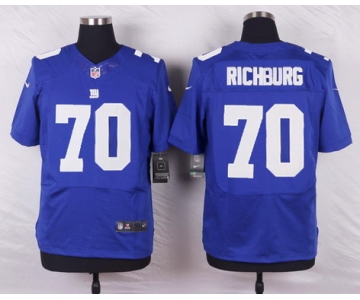 Men's New York Giants #70 Weston Richburg Royal Blue Team Color NFL Nike Elite Jersey