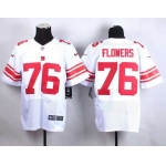 Men's New York Giants #76 Ereck Flowers Nike White Elite Jersey