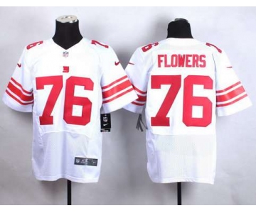 Men's New York Giants #76 Ereck Flowers Nike White Elite Jersey