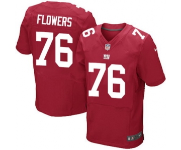 Men's New York Giants #76 Ereck Flowers Red Alternate NFL Nike Elite Jersey