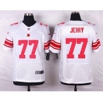 Men's New York Giants #77 John Jerry White Road NFL Nike Elite Jersey