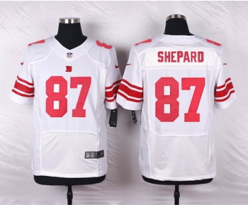 Men's New York Giants #87 Sterling Shepard White Road NFL Nike Elite Jersey