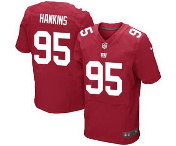 Men's New York Giants #95 Johnathan Hankins Red Alternate NFL Nike Elite Jersey