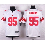 Men's New York Giants #95 Johnathan Hankins White Road NFL Nike Elite Jersey