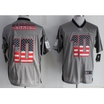 Nike New York Giants #10 Eli Manning 2014 USA Flag Fashion Gray Elite Jersey