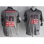 Nike New York Giants #10 Eli Manning 2014 USA Flag Fashion Gray Elite Jersey