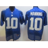 Nike New York Giants #10 Eli Manning Blue Elite Jersey