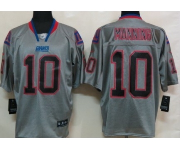 Nike New York Giants #10 Eli Manning Lights Out Gray Elite Jersey