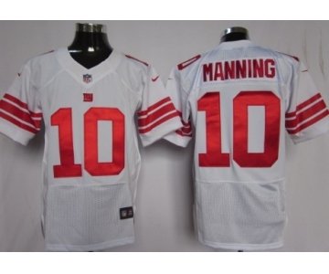 Nike New York Giants #10 Eli Manning White Elite Jersey