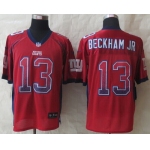 Nike New York Giants #13 Odell Beckham Jr Drift Fashion Red Elite Jersey