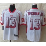 Nike New York Giants #13 Odell Beckham Jr Drift Fashion White Elite Jersey