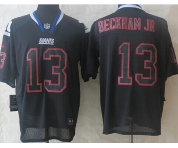 Nike New York Giants #13 Odell Beckham Jr Lights Out Black Elite Jersey