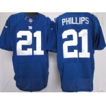 Nike New York Giants #21 Kenny Phillips Blue Elite Jersey