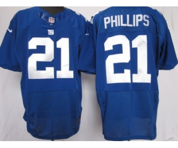 Nike New York Giants #21 Kenny Phillips Blue Elite Jersey