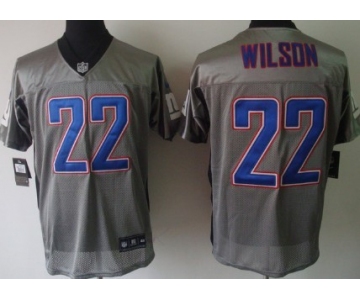 Nike New York Giants #22 David Wilson Gray Shadow Elite Jersey