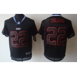 Nike New York Giants #22 David Wilson Lights Out Black Elite Jersey