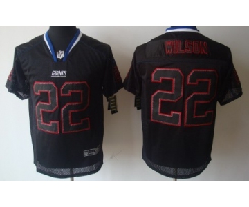 Nike New York Giants #22 David Wilson Lights Out Black Elite Jersey