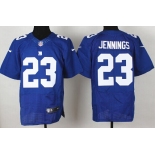 Nike New York Giants #23 Rashad Jennings Blue Elite Jersey