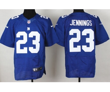 Nike New York Giants #23 Rashad Jennings Blue Elite Jersey