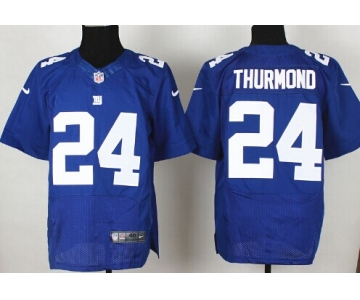 Nike New York Giants #24 Walter Thurmond Blue Elite Jersey