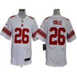 Nike New York Giants #26 Antrel Rolle White Elite Jersey