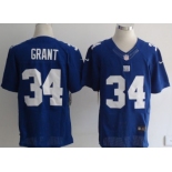 Nike New York Giants #34 Deon Grant Blue Elite Jersey