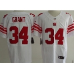 Nike New York Giants #34 Deon Grant White Elite Jersey