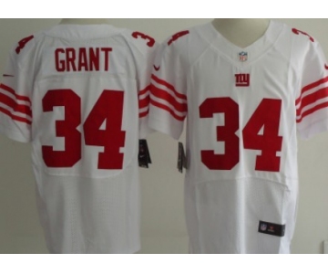 Nike New York Giants #34 Deon Grant White Elite Jersey