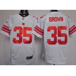 Nike New York Giants #35 Andre Brown White Elite Jersey